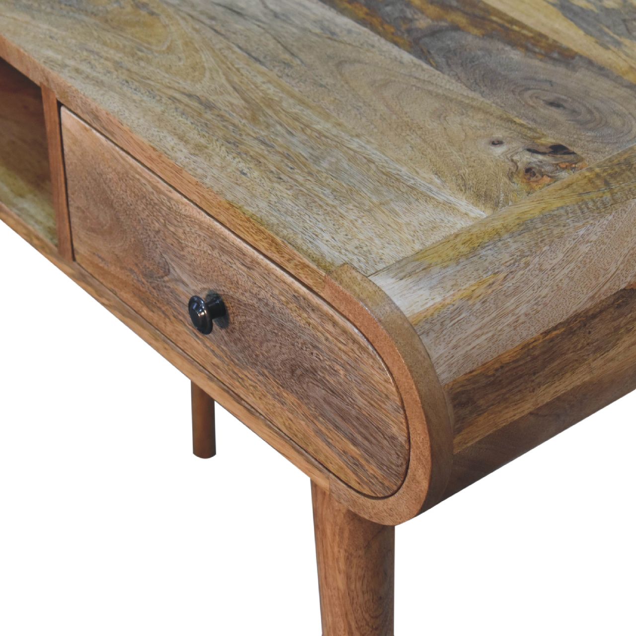 Preston Curved Chestnut Laptop Desk - Furniture One Shop