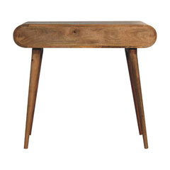 Preston Curved Chestnut Laptop Desk - Furniture One Shop