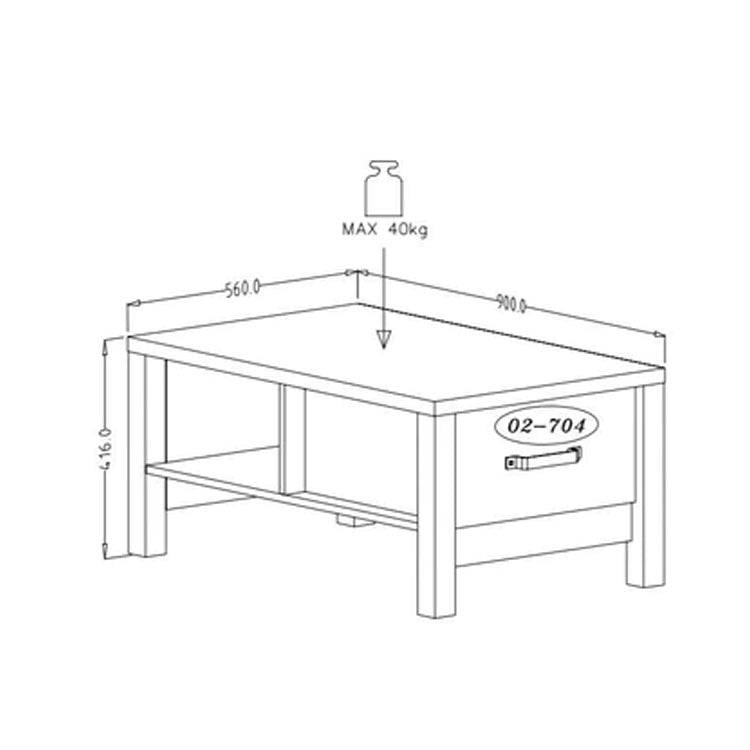 Olin Wooden Coffee Table in Appenzeller Fichte Oak - Furniture One Shop
