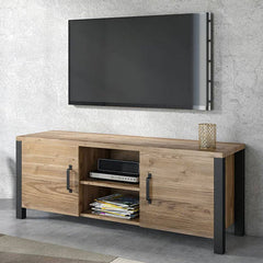 Olin Wooden TV Stand in Appenzeller Fichte Oak - 147cm - Furniture One Shop