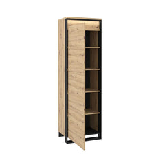 Quant Wooden Tall Storage Cabinet in Oak Artisan - Furniture One Shop