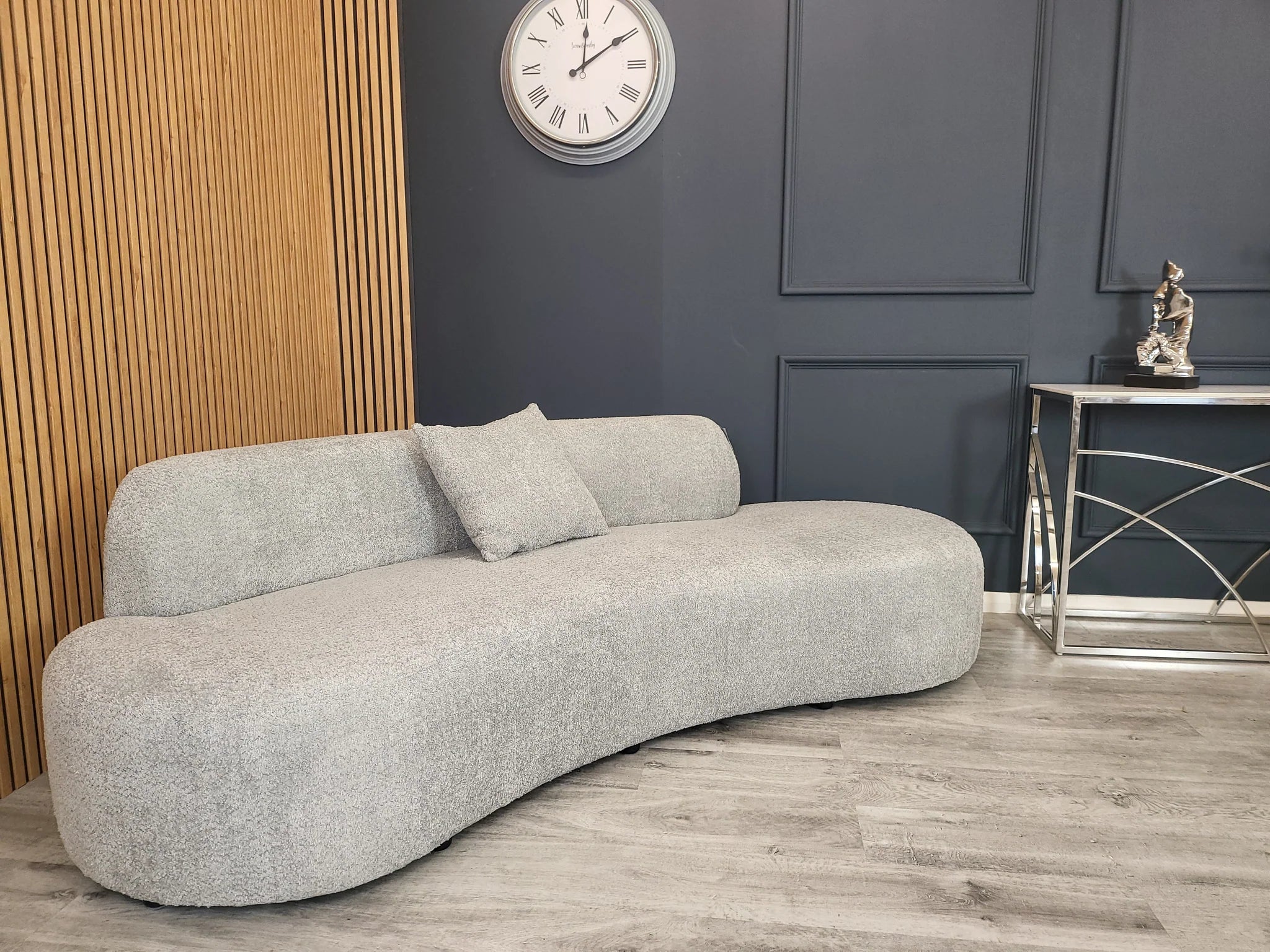 Miami 3 Seater Sofa in Silver Grey