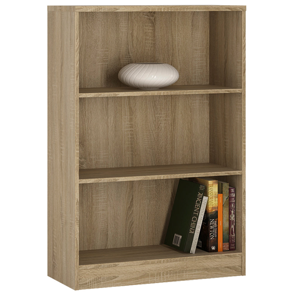 4YOU Medium Wide Bookcase in Sonoma Oak