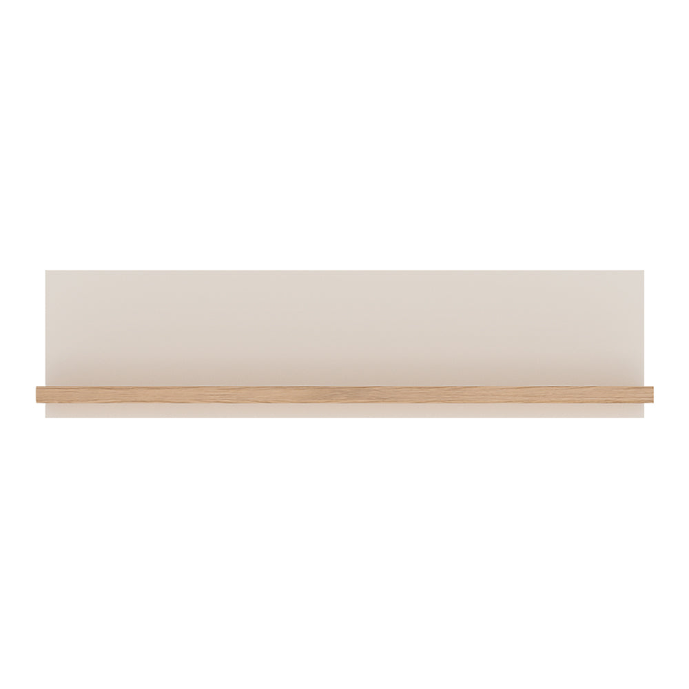 4KIDS Wall Shelf in Light Oak and White High Gloss (81cm)