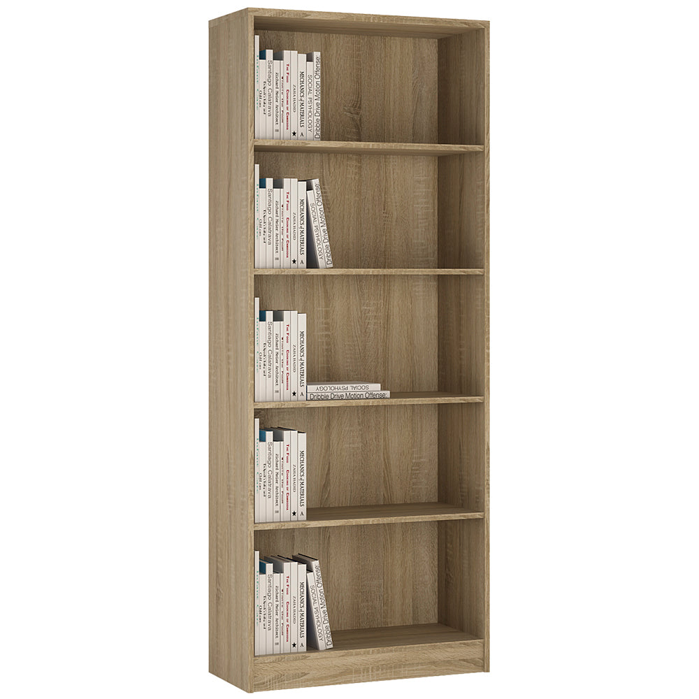 4YOU Tall Wide Bookcase in Sonoma Oak