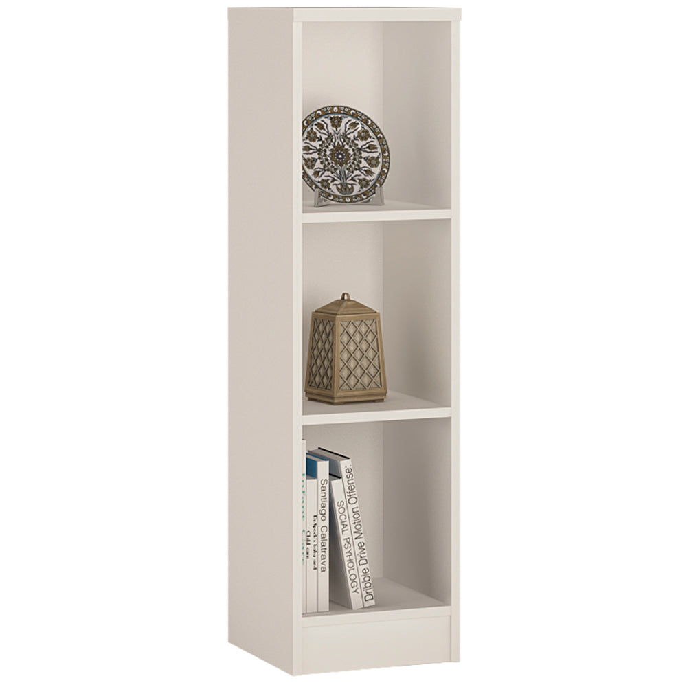 4YOU Medium Narrow Bookcase in Pearl White