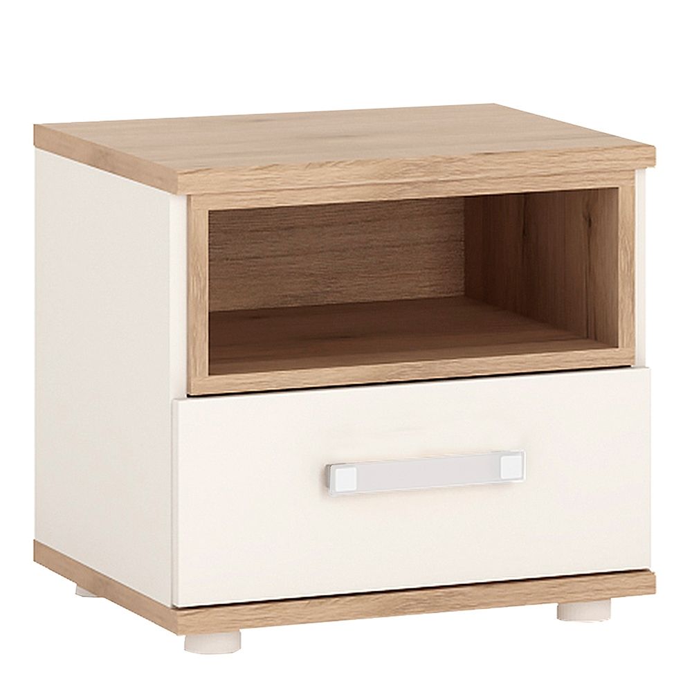 4KIDS 1 Drawer Bedside Cabinet with Opalino Handles