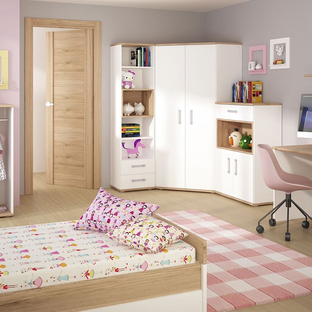 4KIDS 1 Drawer Bedside Cabinet with Opalino Handles