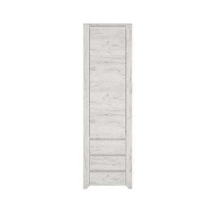Angel Tall Narrow 1 Door 3 Drawer Storage Cabinet