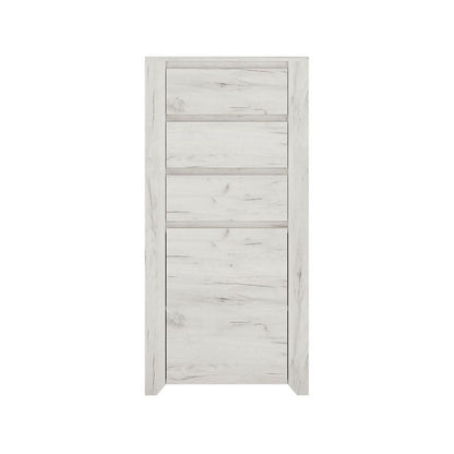 Angel Wooden Narrow 1 Door 3 Drawers Chest of Drawers