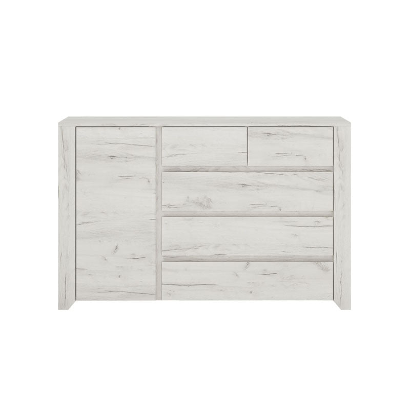 Angel Wooden 1 Door 5 Drawers Sideboard