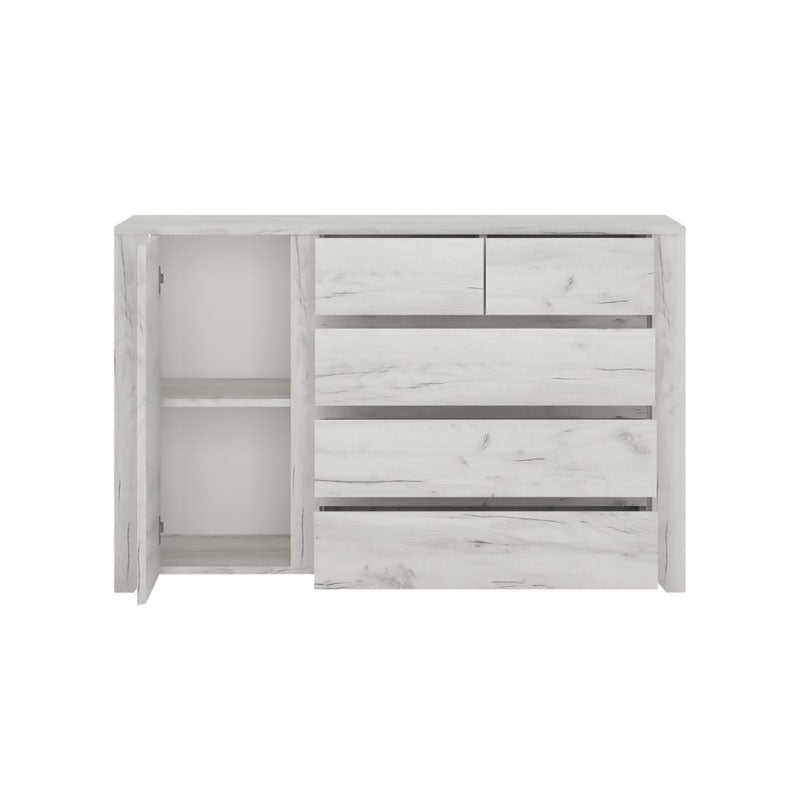 Angel Wooden 1 Door 5 Drawers Sideboard