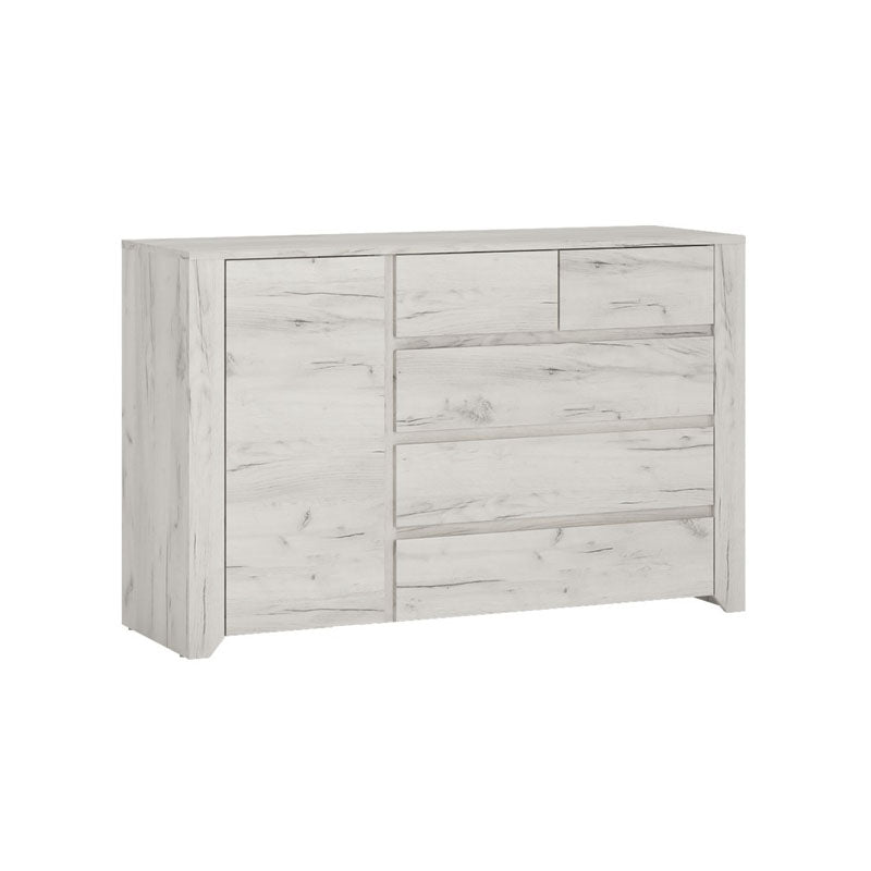 Angel Wooden 1 Door 5 Drawers Sideboard