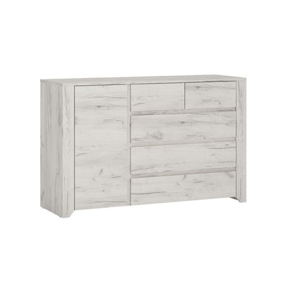 Angel Wooden 1 Door 5 Drawers Sideboard - Furniture One Shop