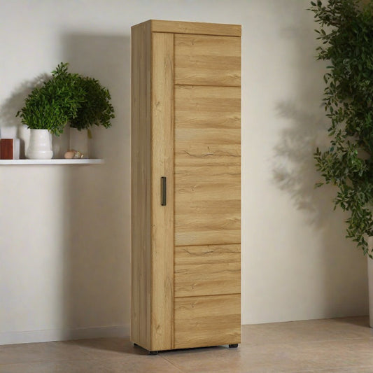 Cortina Tall Right Handed Storage Cabinet in Grandson Oak - Furniture One Shop