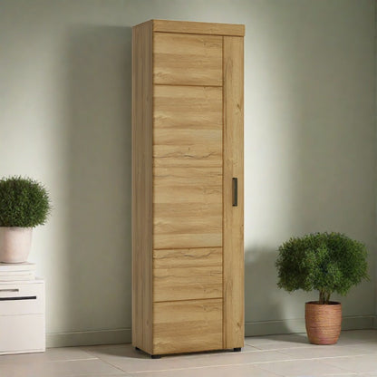 Cortina Tall Left Handed Storage Cabinet in Grandson Oak