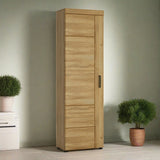 Cortina Tall Left Handed Storage Cabinet in Grandson Oak