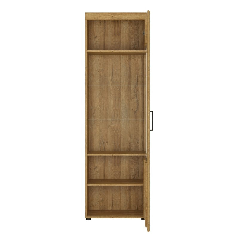 Cortina Tall Right Handed Display Cabinet in Grandson Oak