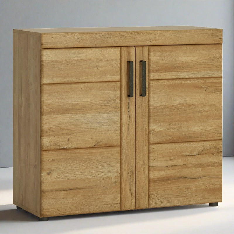 Cortina Wooden 2 Doors Storage Cabinet in Grandson Oak