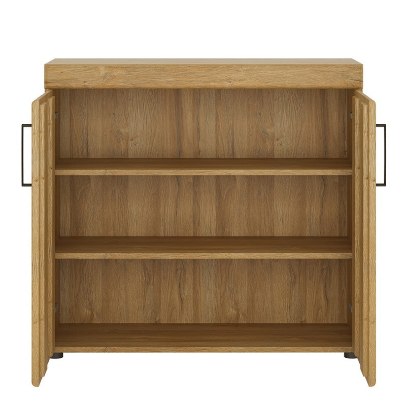 Cortina Wooden 2 Doors Storage Cabinet in Grandson Oak