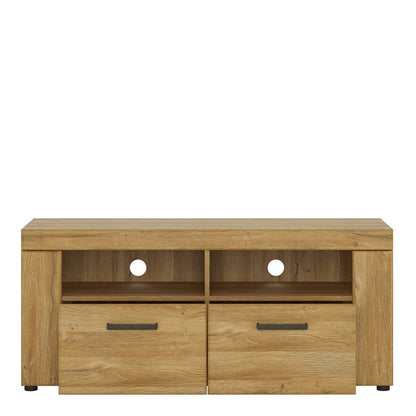 Cortina Wooden 2 Drawers TV Stand in Grandson Oak