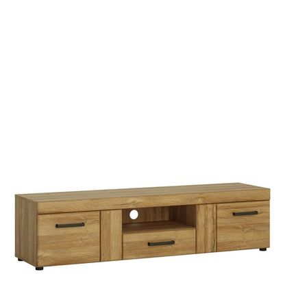 Cortina Wooden 2 Doors 1 Drawer Wide TV Stand in Grandson Oak