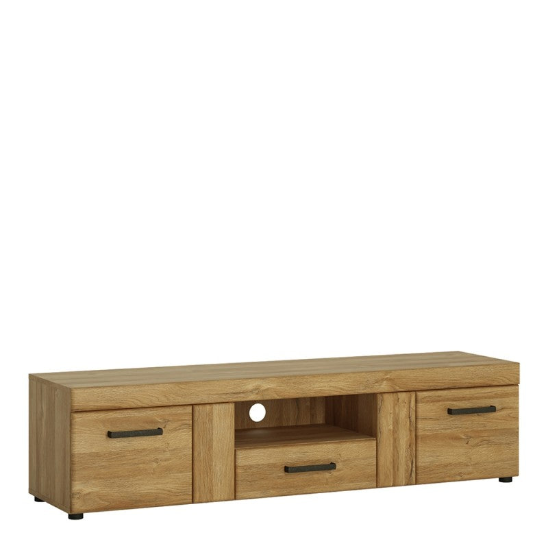 Cortina Wooden 2 Doors 1 Drawer Wide TV Stand in Grandson Oak
