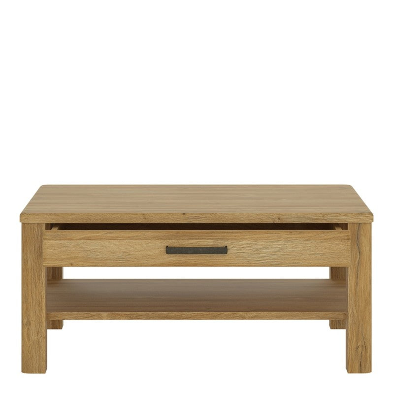 Cortina Wooden 1 Drawer Coffee Table in Grandson Oak