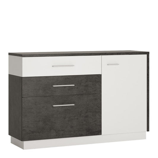 Zingaro Wooden Sideboard in Slate Grey and Alpine White