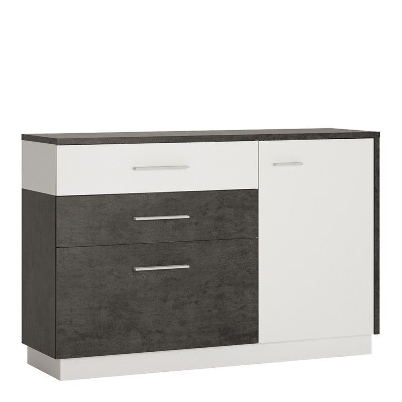 Zingaro Wooden Sideboard in Slate Grey and Alpine White