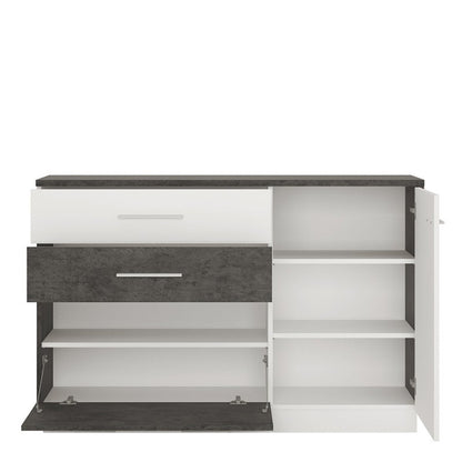 Zingaro Wooden Sideboard in Slate Grey and Alpine White