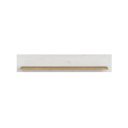 Celesto Wooden Shelf in White and Oak - 135cm