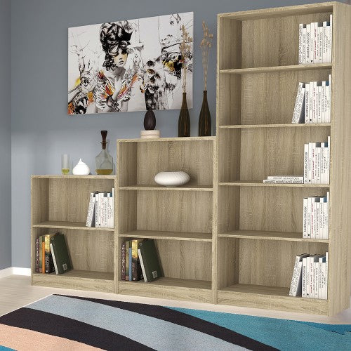 4YOU Tall Wide Bookcase in Sonoma Oak