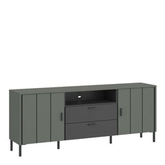 Arundel TV Cabinet 2 Door 2 Drawer 158cm Wide in Green/Grey - Furniture One Shop