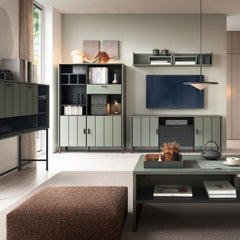 Arundel TV Cabinet 2 Door 2 Drawer 158cm Wide in Green/Grey - Furniture One Shop