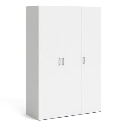 Space Wooden Wardrobe 3 Doors in White