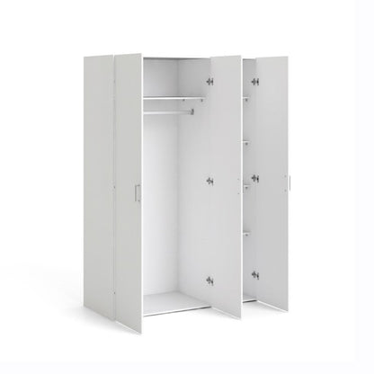 Space Wooden Wardrobe 3 Doors in White