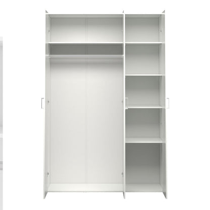 Space Wooden Wardrobe 3 Doors in White