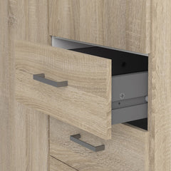Space Wooden Wardrobe 2 Doors 3 Drawers in Oak - Furniture One Shop