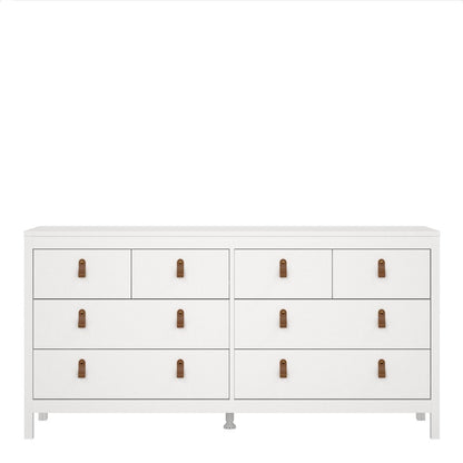 Barcelona Double Dresser 4+4 Drawers in White