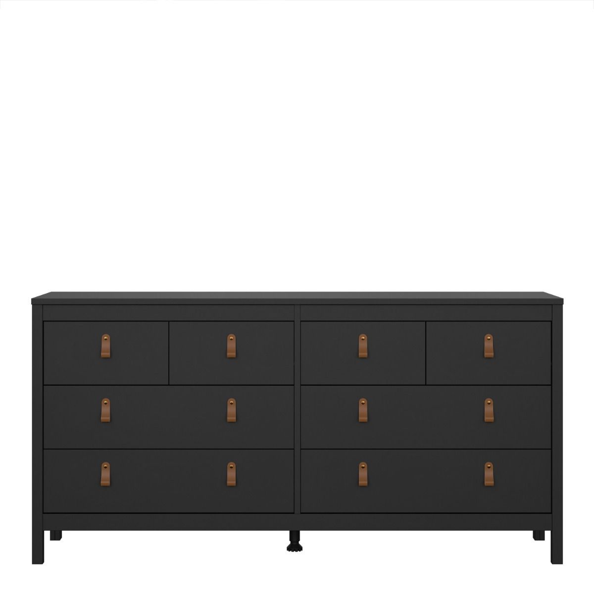 Barcelona Double Dresser 4+4 Drawers in Matt Black