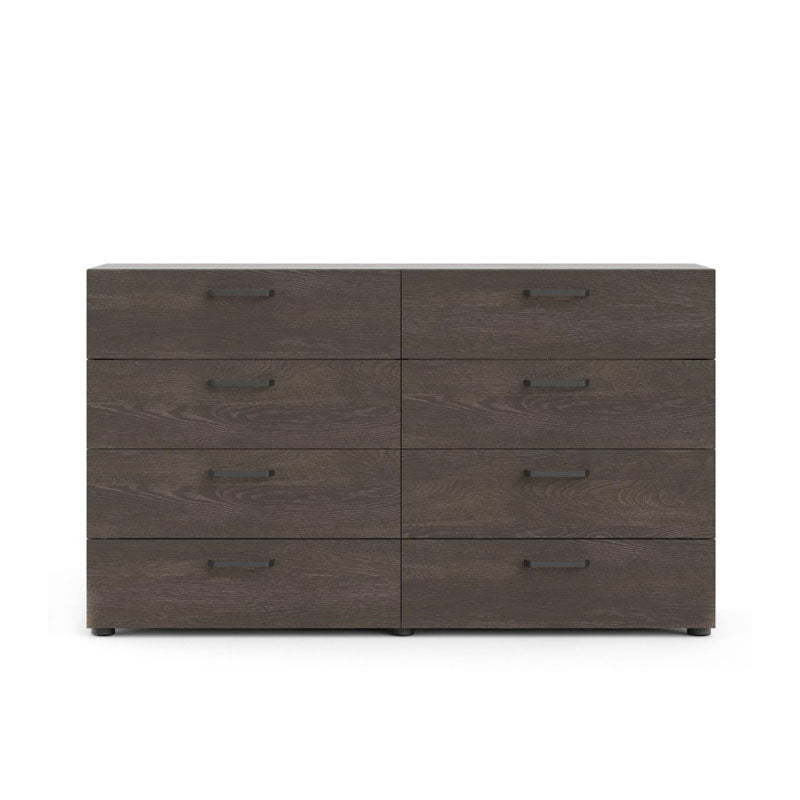 Dallaz Double Dresser 8 Drawers in Rovere Gessato Dark Oak