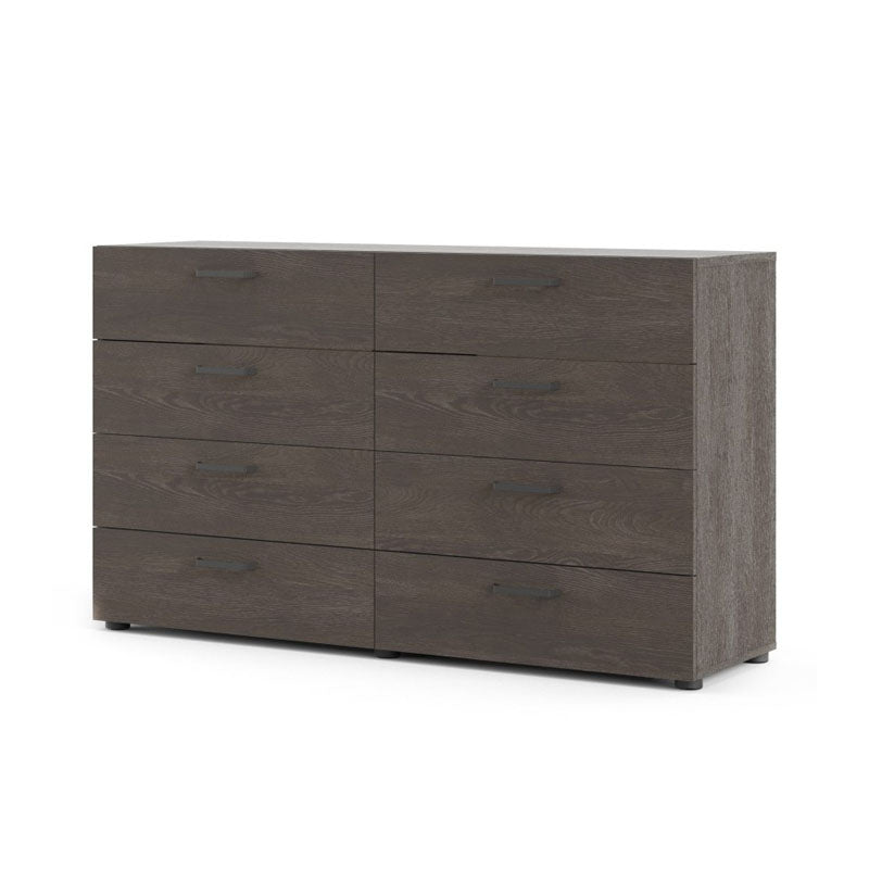 Dallaz Double Dresser 8 Drawers in Rovere Gessato Dark Oak