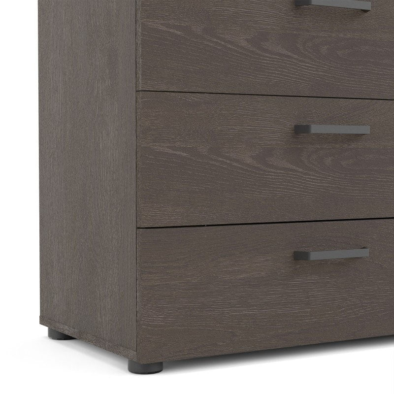 Dallaz Double Dresser 8 Drawers in Rovere Gessato Dark Oak