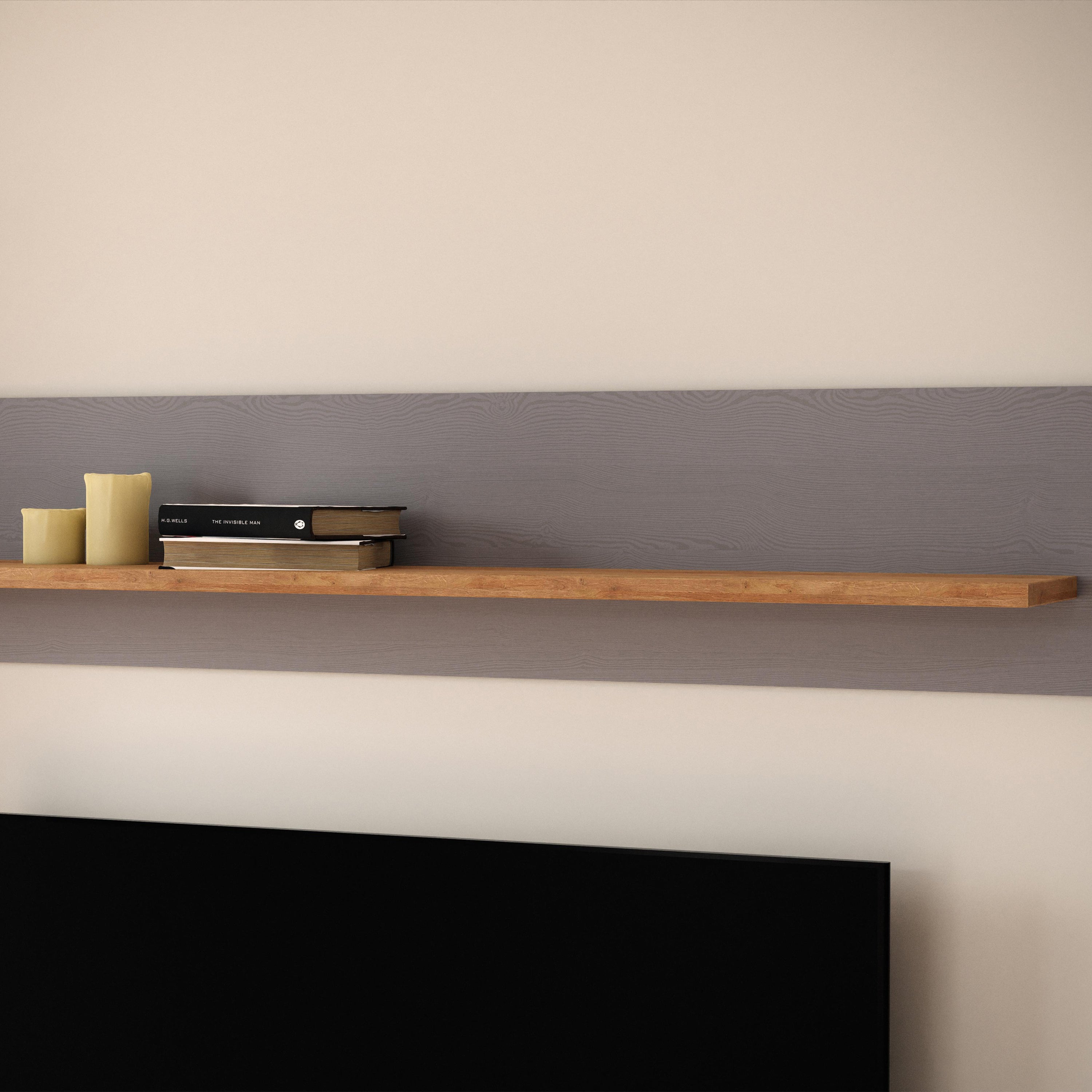 Bohol Wall Shelf in Riviera Oak/Grey