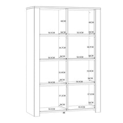 Bohol 2 Door Display Cabinet in Riviera Oak/White - Furniture One Shop