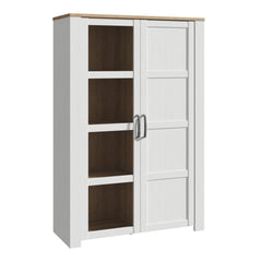 Bohol 2 Door Display Cabinet in Riviera Oak/White - Furniture One Shop