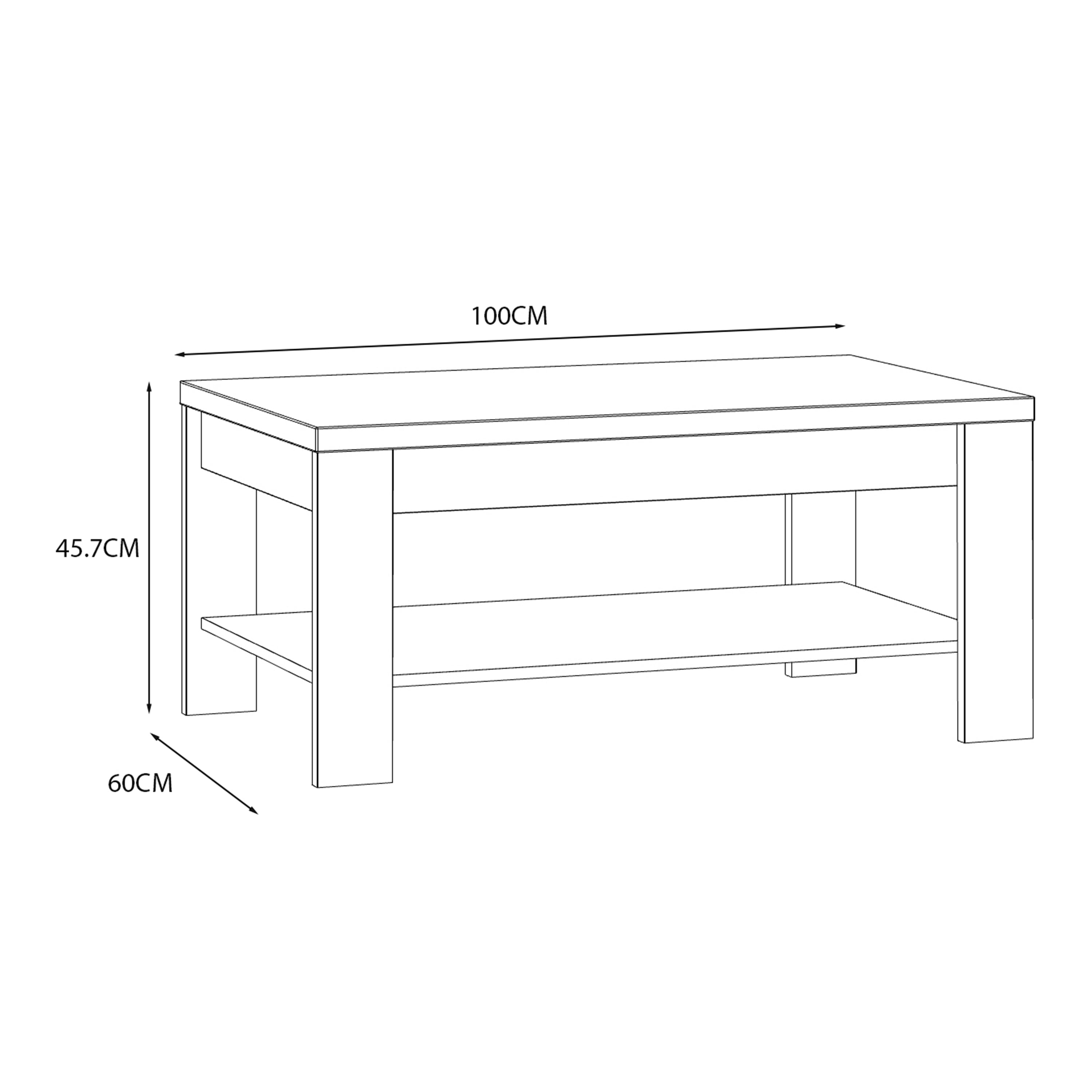 Bohol Coffee Table in Riviera Oak/White