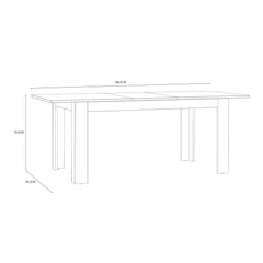 Bohol Extending Dining Table in Riviera Oak/White - Furniture One Shop