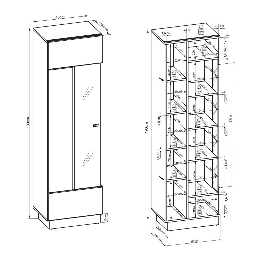 Sensis Wooden Wall Entertainment Unit in White High Gloss